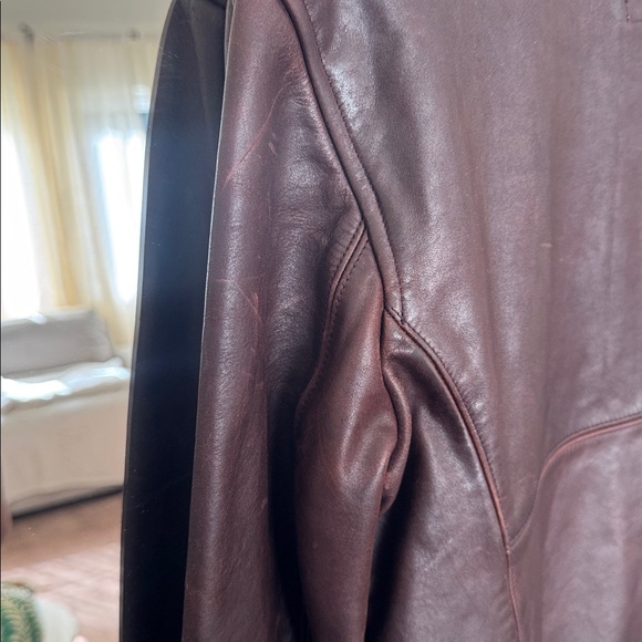 Cult Gaia Dark Brown Leather Tie-Front Jacket - Picture 8 of 8